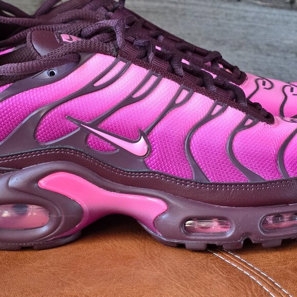 Nike Air Max Plus TN Womens 8.5 Pink Burgundy Tuned Air Sneakers Like New - Picture 5 of 14